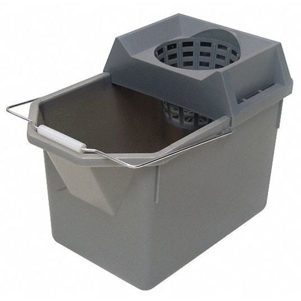 Cubeta y escurridor Rubbermaid Commercial para trapeador, gris, plástico - FG619400STL