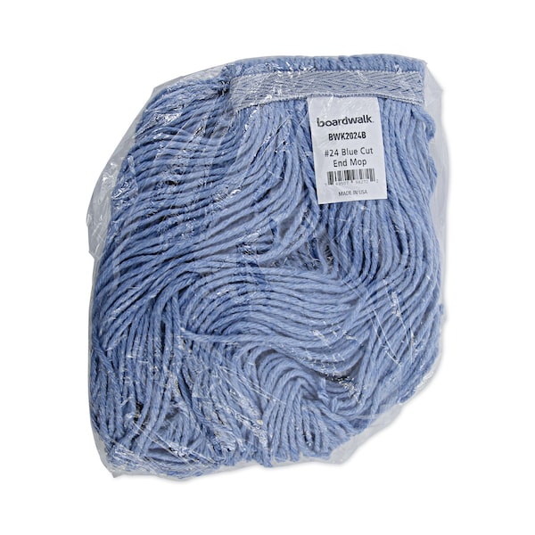 Mopa húmeda de extremo cortado Unisan 1.25 pulgadas, azul, algodón/sintético, paquete de 12, UNS 2024B - UNS 2024B