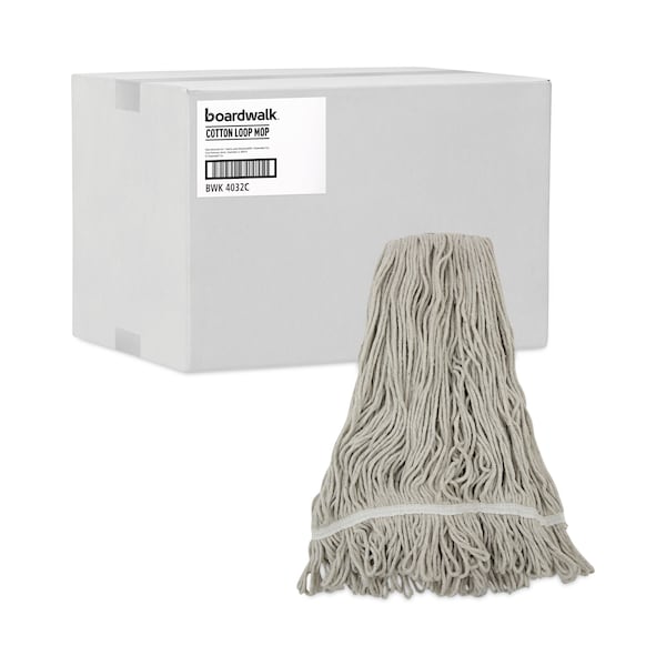 Mopa húmeda Unisan de 1.25 pulgadas, de bucle en el extremo, color blanco, de algodón, paquete de 12, UNS 4032C - UNS 4032C