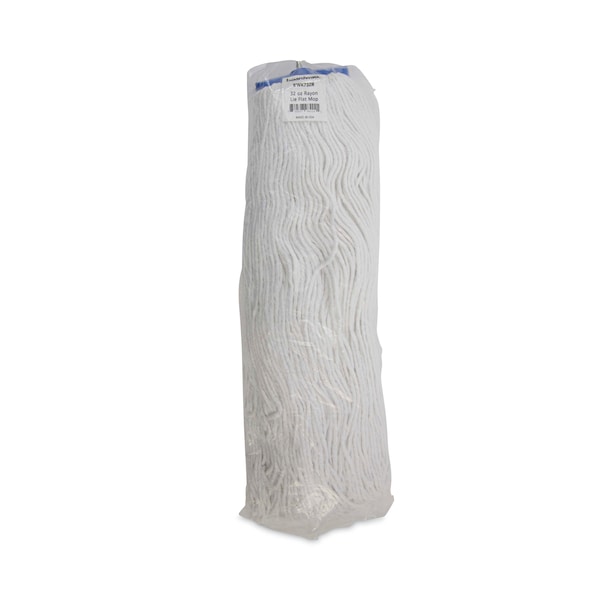 Trapeador de hilo Rayon blanco de 1.25 pulgadas, extremo cortado, para uso en mojado Boardwalk, paquete de 12, modelo BWK732R - BWK732R