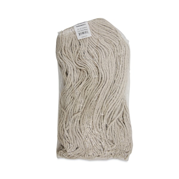Trapo trapeador húmedo de extremo cortado Unisan de 1.25 pulgadas, blanco, algodón, paquete de 12, UNS 732C - UNS 732C