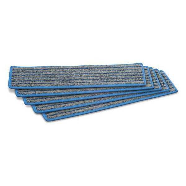 Almohadilla para trapeador plano Perfect Clean de 18 pulgadas por 5 pulgadas, color gris, paquete de 5 - FMS518AM-GY