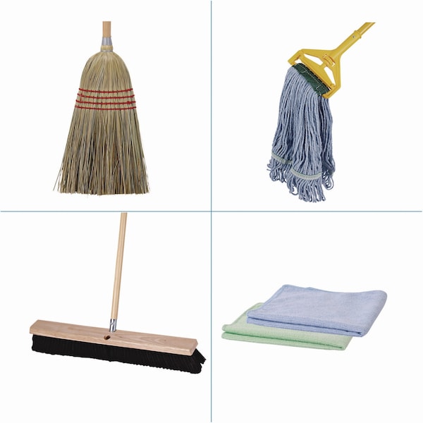 Kit de limpieza Boardwalk 60 in L, azul, algodón/rayón/sintético - BWKCLEANKIT