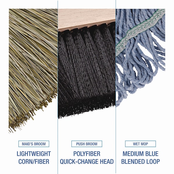 Kit de limpieza Boardwalk 60 in L, azul, algodón/rayón/sintético - BWKCLEANKIT