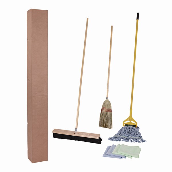 Kit de limpieza Boardwalk 60 in L, azul, algodón/rayón/sintético - BWKCLEANKIT