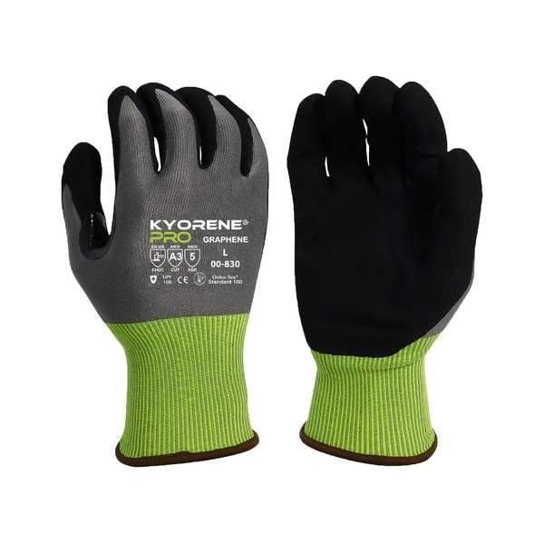 Guante corta resistente para hombres, ANSI A3, M, paquete de 12 - 00-830-M