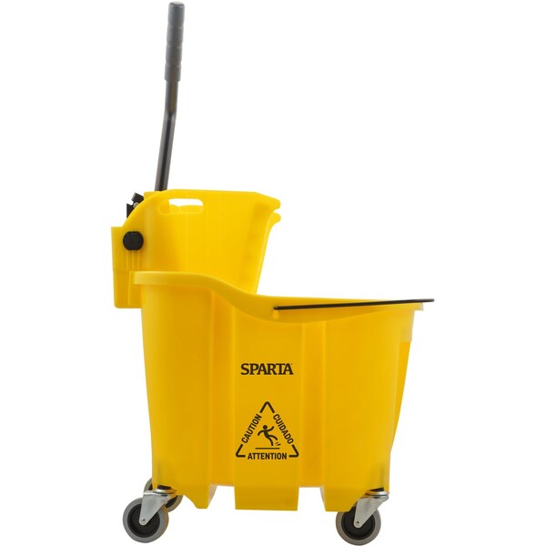 Combo de Cubeta y Trapeador Carlisle Foodservice con Prensa de Presión, 35qt - 8690404