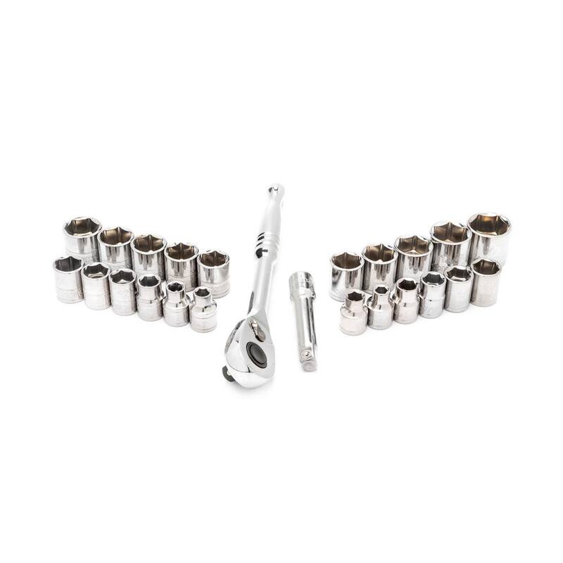 Set de dados estándar SAE/Métrico para trinquete de 3/8 de pulgada Husky (24 piezas) - H3D24PCSWS