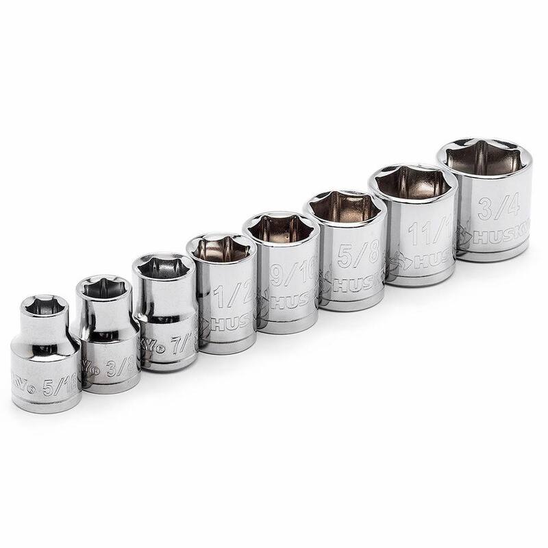 Set de dados estándar SAE/Métrico para trinquete de 3/8 de pulgada Husky (24 piezas) - H3D24PCSWS