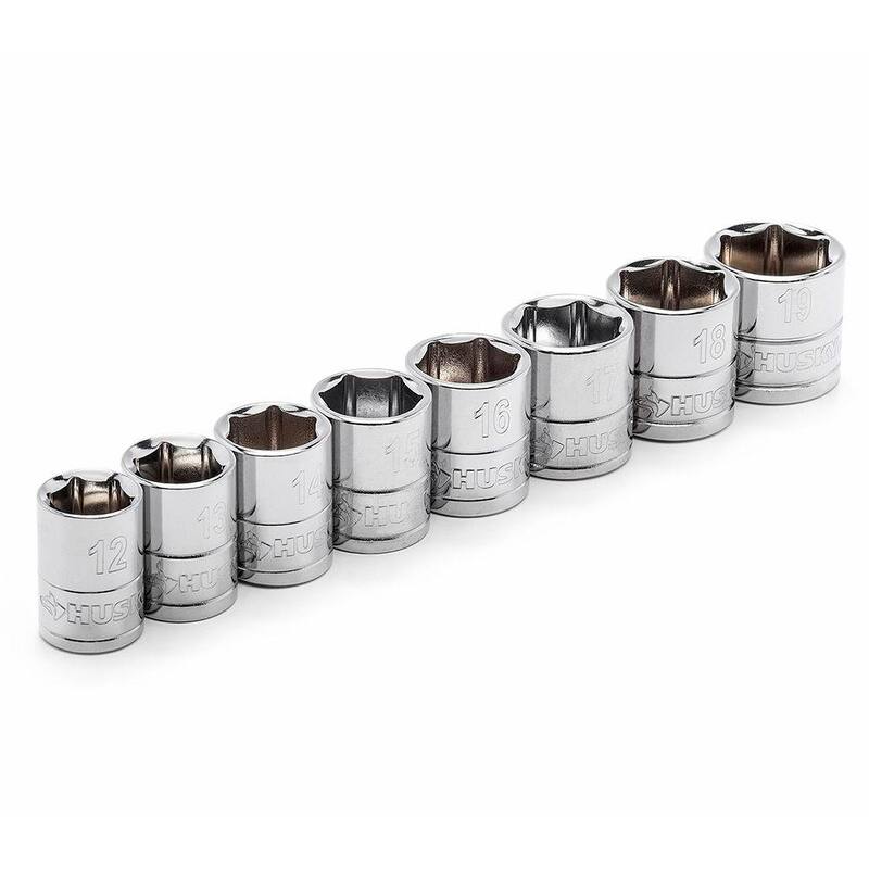Set de dados estándar SAE/Métrico para trinquete de 3/8 de pulgada Husky (24 piezas) - H3D24PCSWS