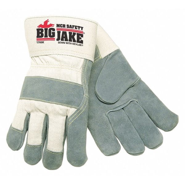 Guantes de trabajo de cuero Mcr Safety, Nivel de corte A3, 1.1 - 1.6 mm, Natural, XL - 1700K