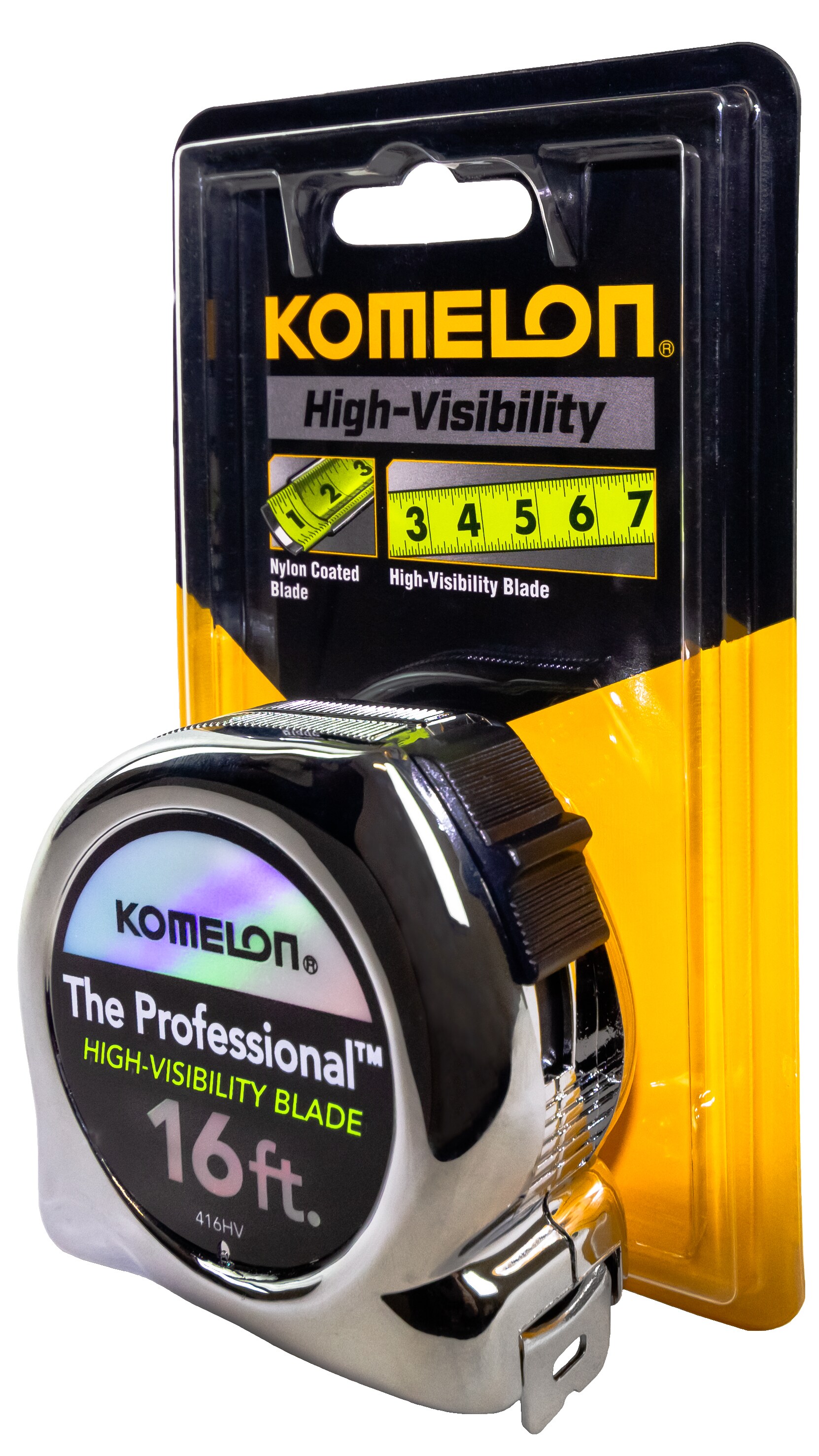 Cinta métrica Komelon Chrome Professional de 16 pies L416