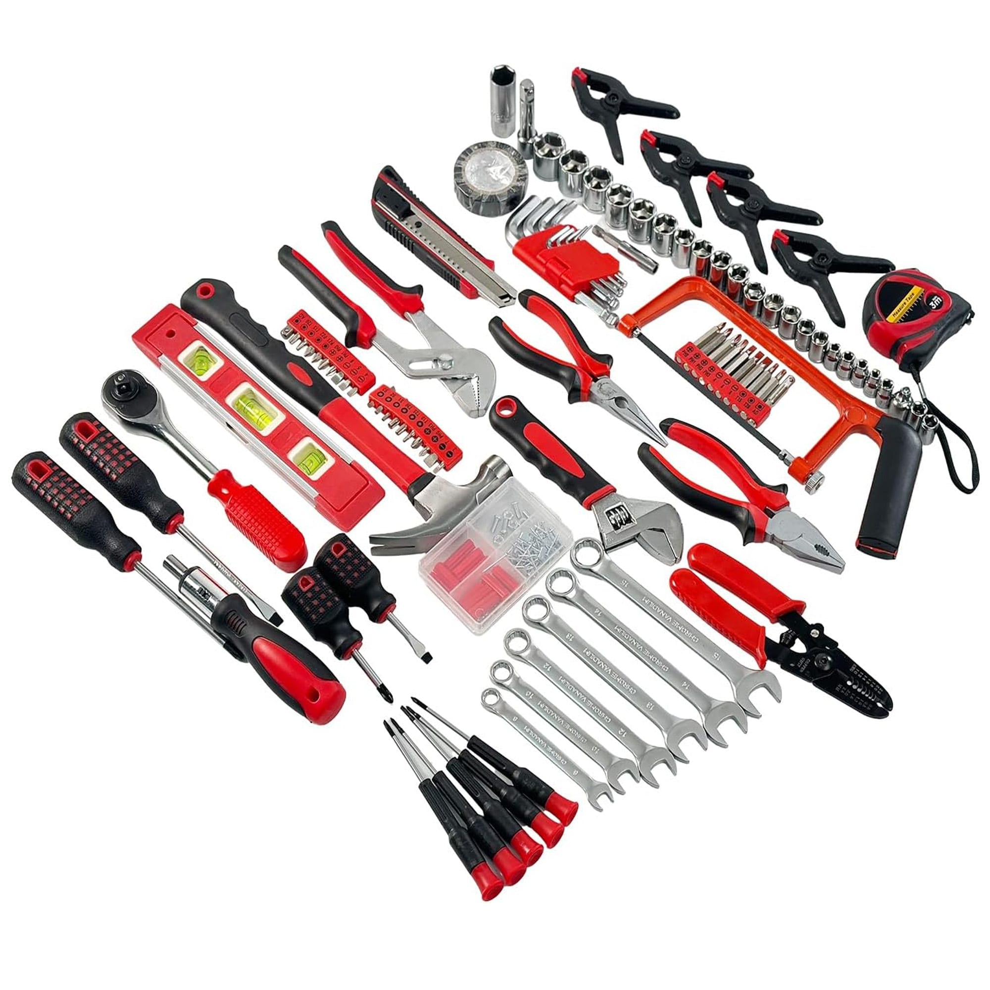 Juego de herramientas mecánicas LETILY 238 piezas estándar (SAE) y métricas cromadas con estuche resistente modelo WOXCPXB8