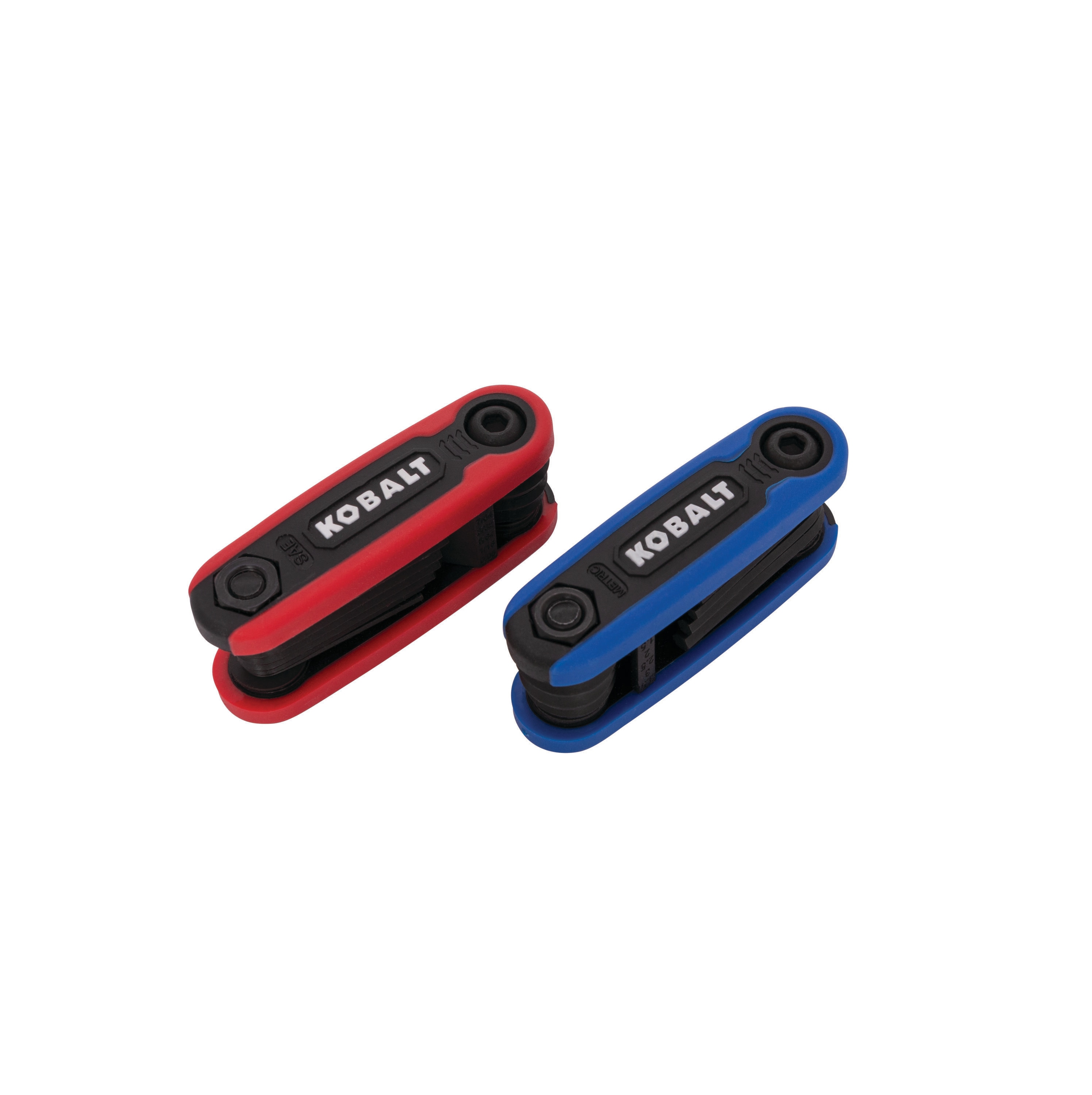 Juego de llaves hexagonales Kobalt surtidas estándar (SAE) y métricas combinadas de 17 piezas, modelo 53318.
