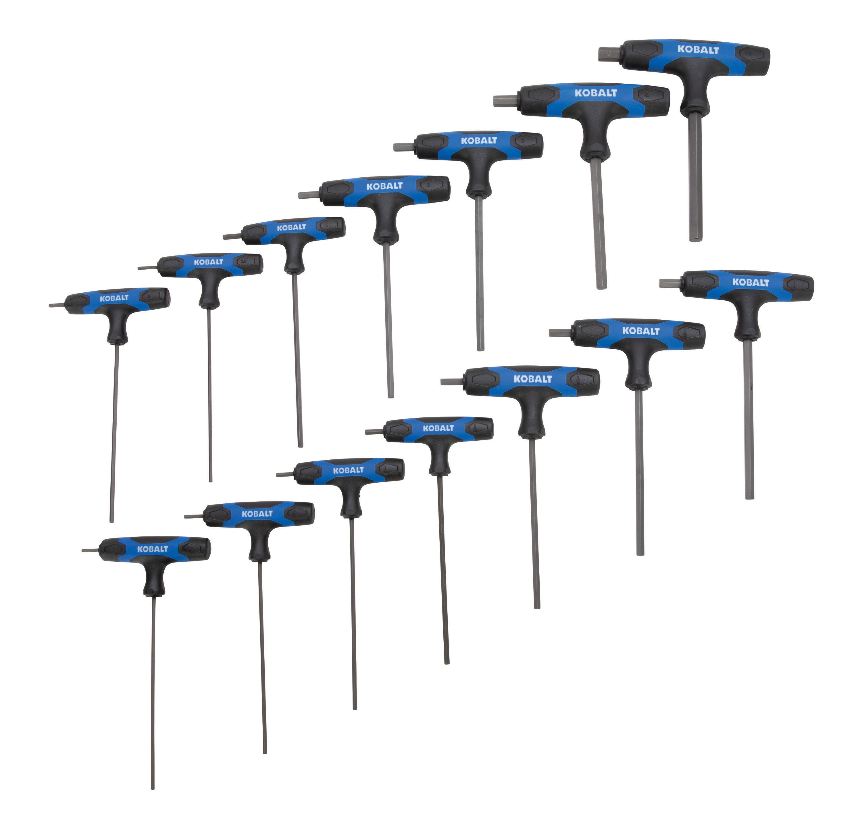 Juego de llaves hexagonales combinadas estándar (SAE) y métricas de 14 piezas Kobalt T-Handle Set 81729