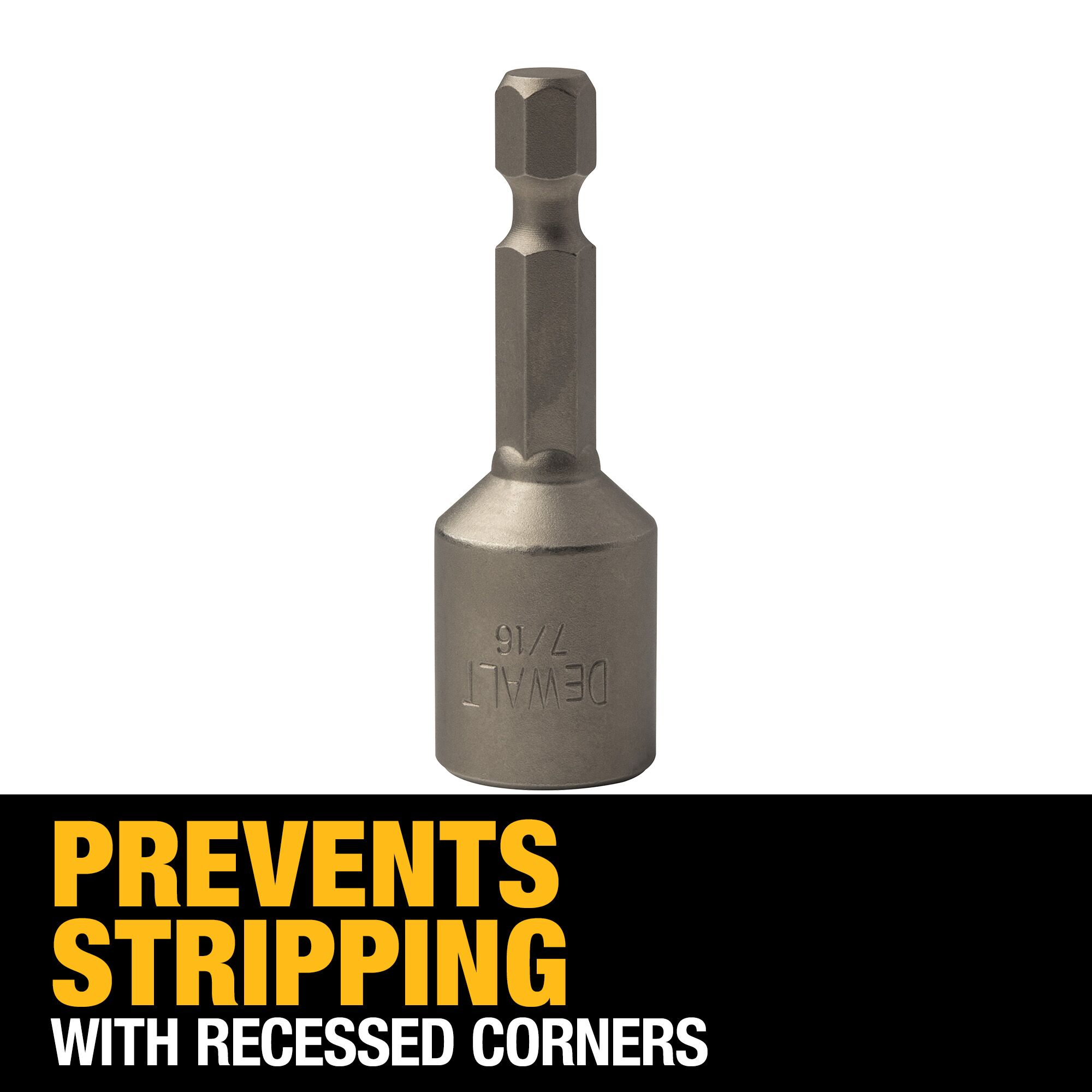 DEWALT Destornillador de Tuerca Hexagonal 7/16 pulg. x 1-7/8 pulg. modelo DW2227