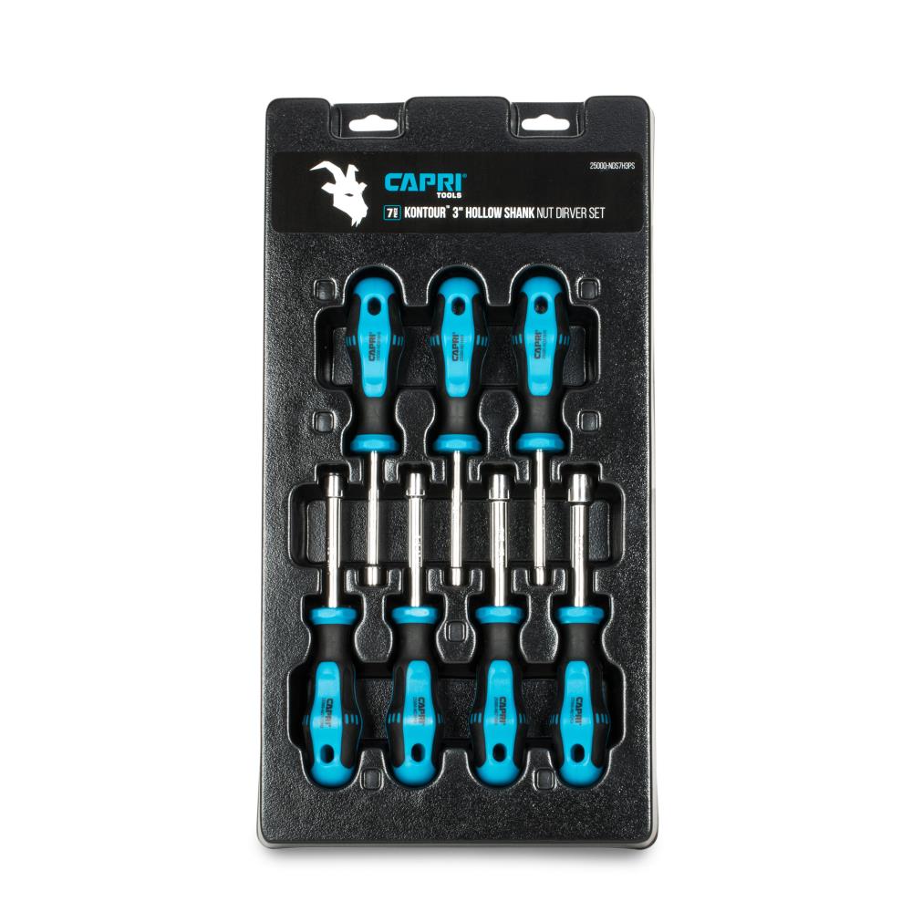 Juego de 7 piezas de controladores de tuercas hexagonales estándar (SAE) Capri Tools CP25000-NDS7H3PS