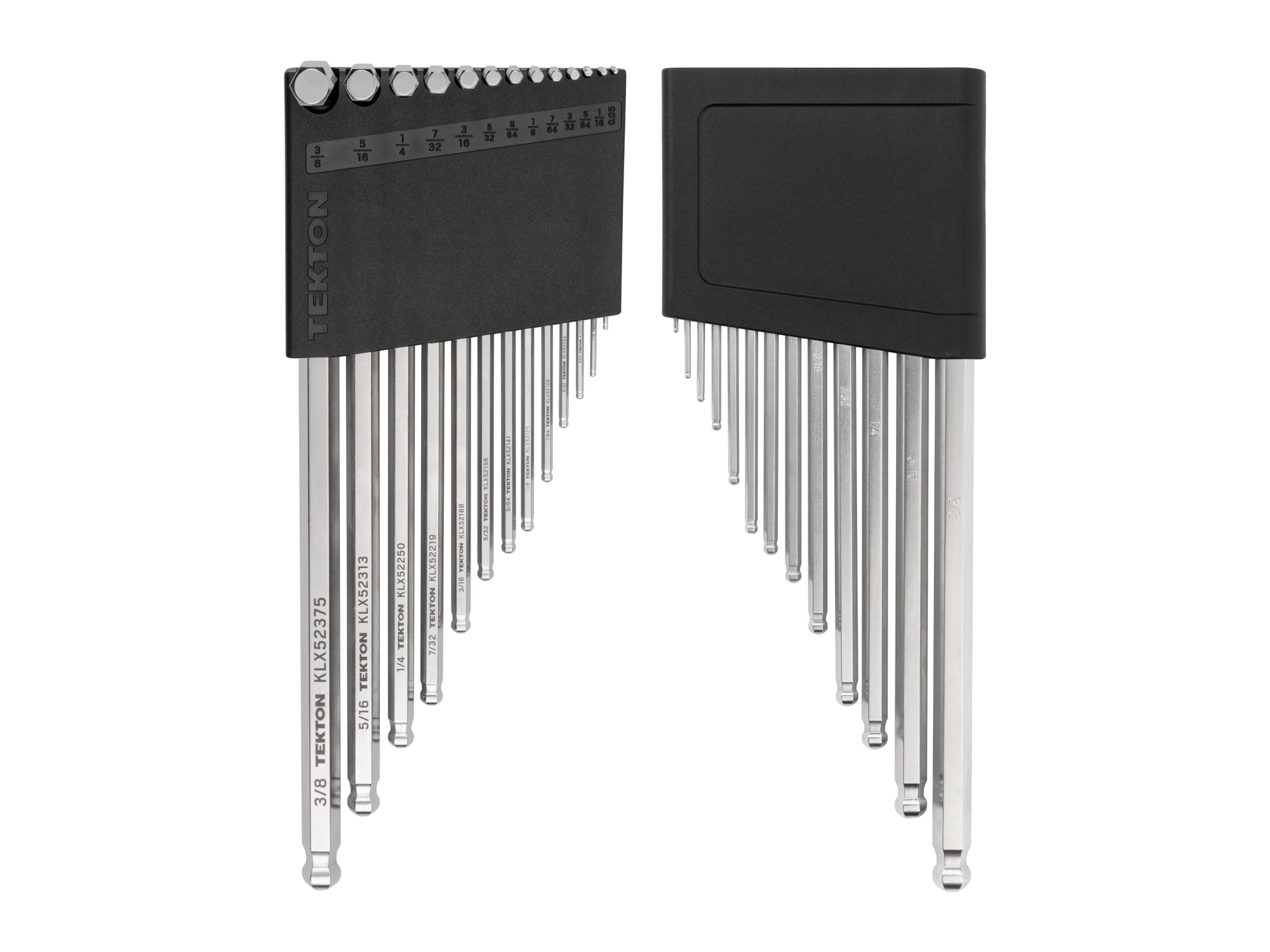 Juego de llaves hexagonales de bola TEKTON de 0.050 a 3/8 de pulgada, surtido estándar (SAE) de 13 piezas, modelo KLX91101