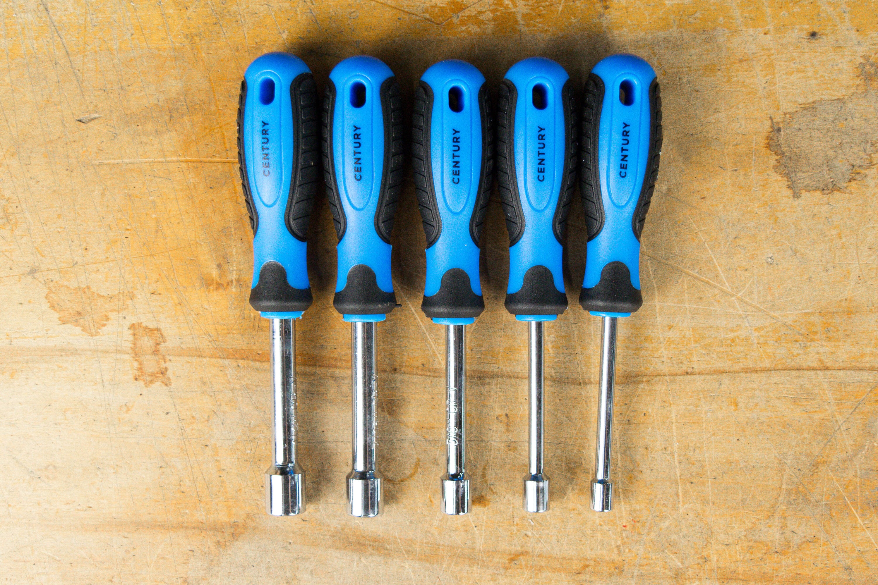 Juego de 5 Piezas de Controladores de Tuerca Hexagonal SAE y Métricos de Century Drill & Tool 72145