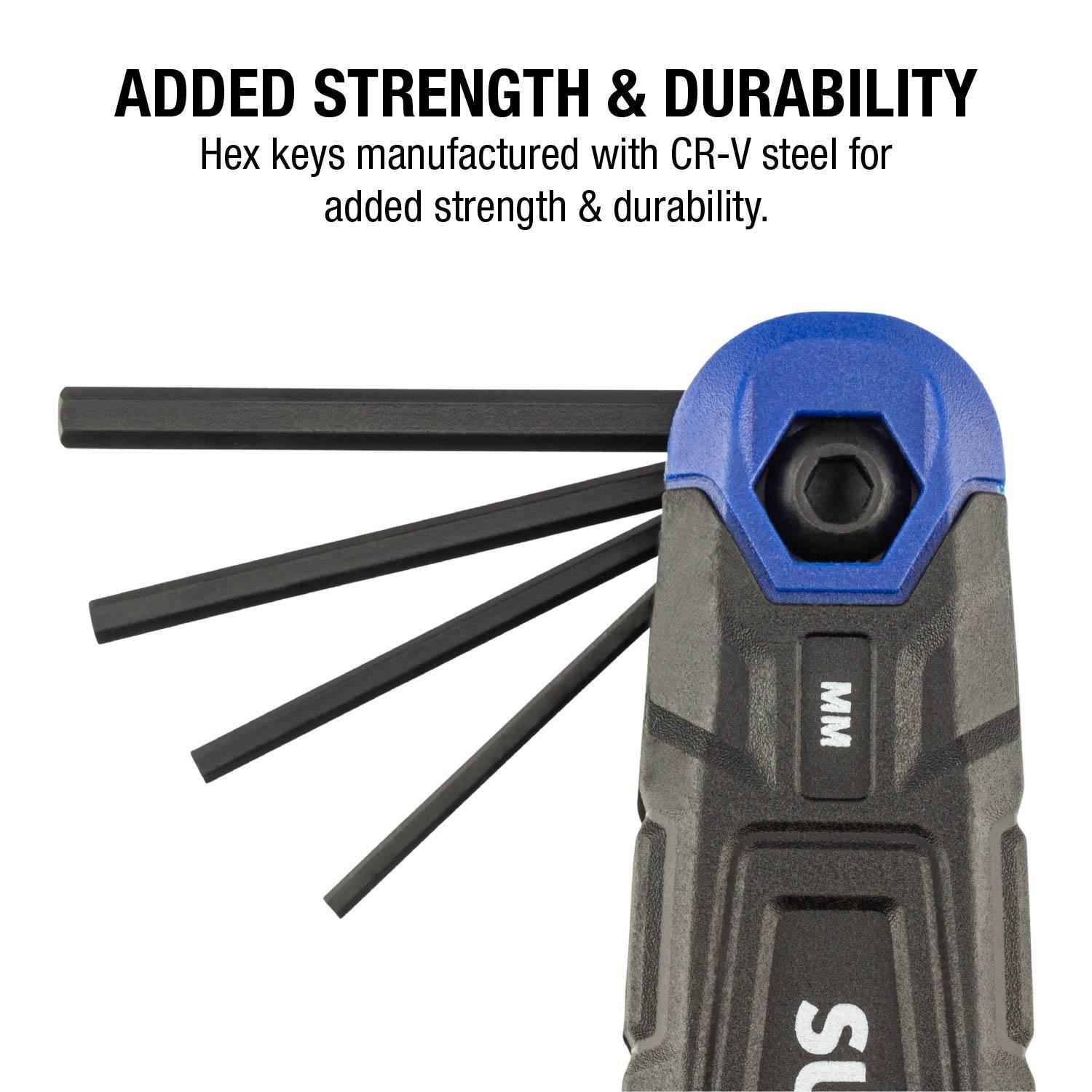 Juego de 25 llaves hexagonales/torx estándar (SAE) y métricas combinadas SUNEX TOOLS 98525F