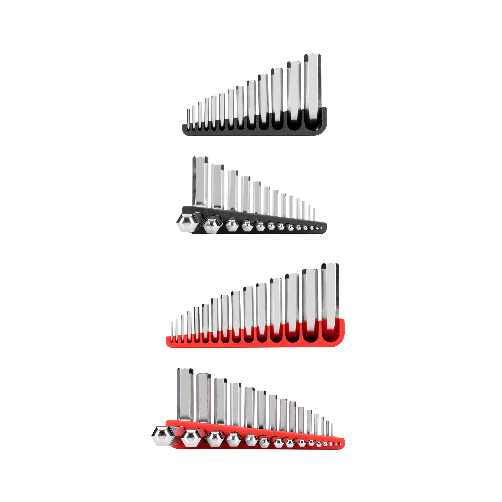 Set de llaves hexagonales TEKTON 28 piezas con punta de bola, estándar (SAE) y métrico combinado modelo KLX91301.