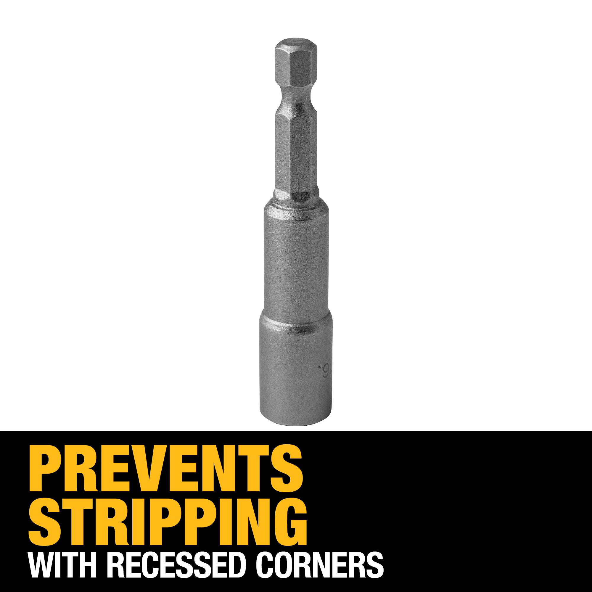 Destornillador de tuerca hexagonal DEWALT 5/16 pulg x 2-9/16 pulg modelo DW2222