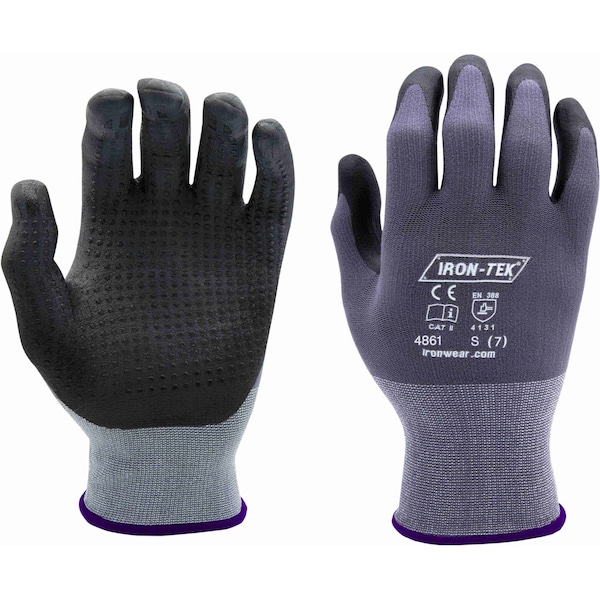Guante de trabajo de seguridad resistente al desgarro Ironwear | Recubrimiento transpirable | Alta destreza PR - 4861-SM