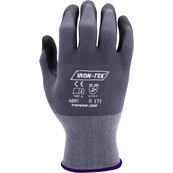Guante de trabajo de seguridad resistente al desgarro Ironwear | Recubrimiento transpirable | Alta destreza PR - 4861-SM