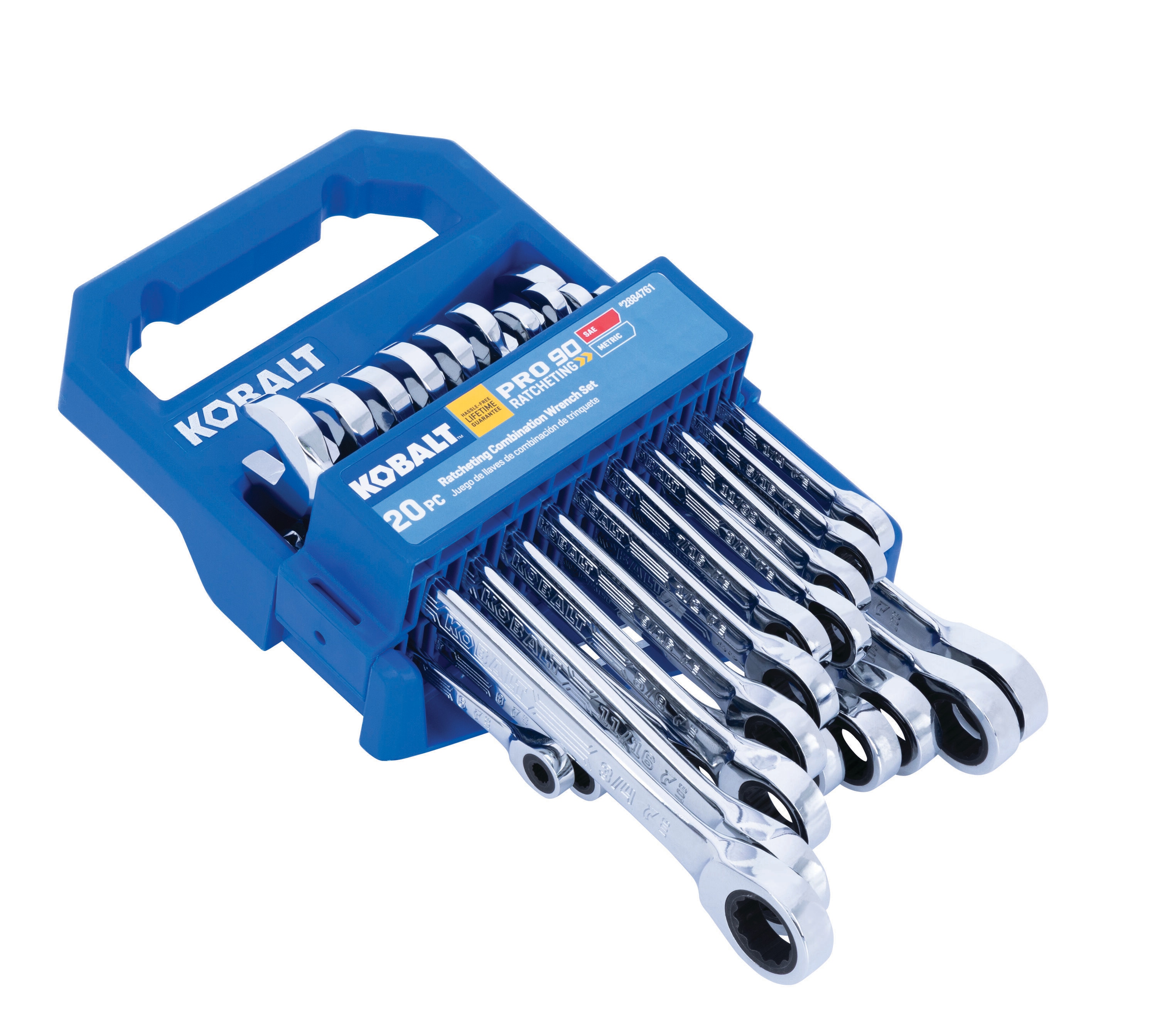 Juego de 20 piezas de llaves de trinquete estándar (SAE) y métricas Kobalt 81730