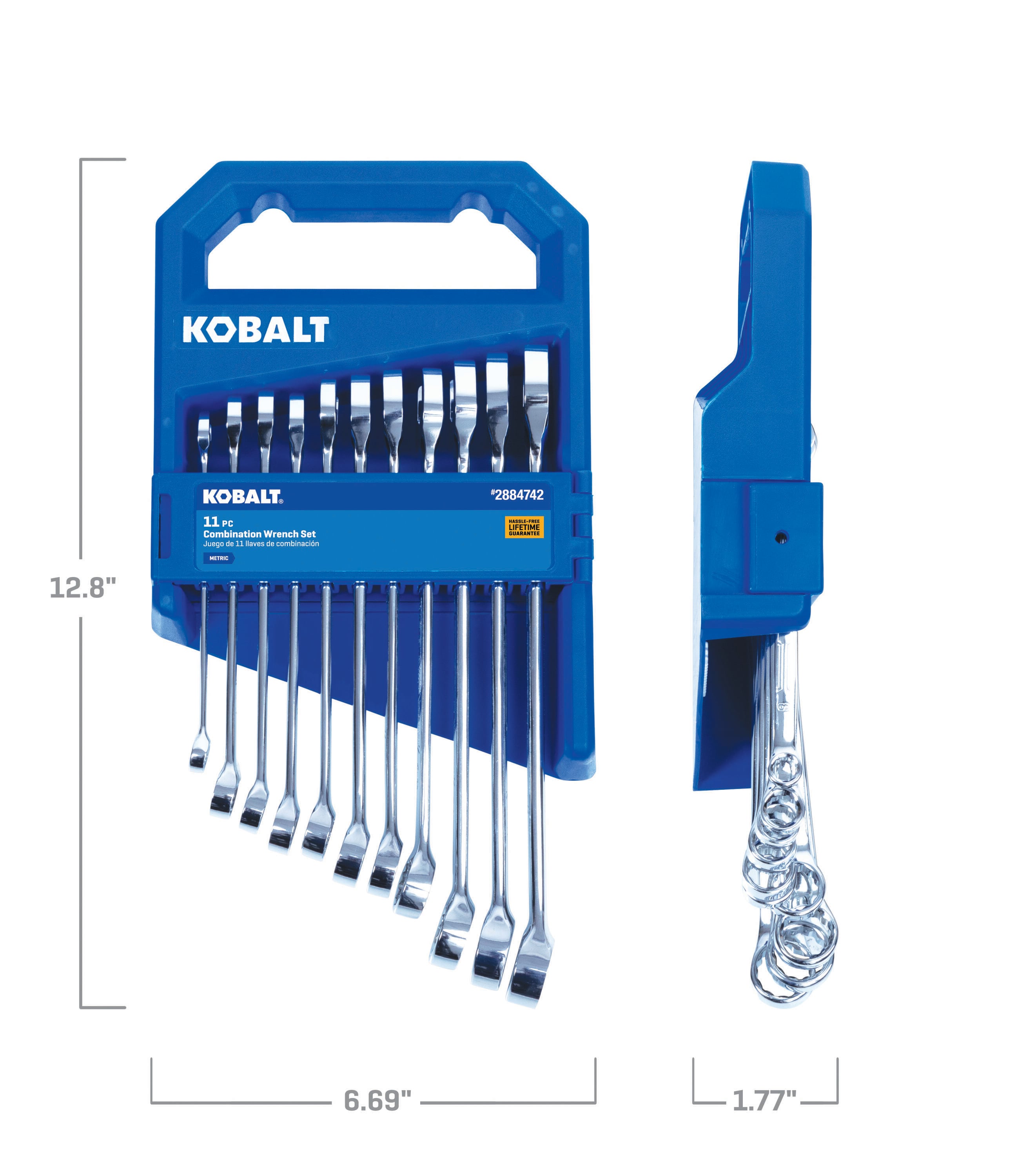 Juego de 11 piezas de Llaves Combinadas Estándar Métricas de 12 puntos de Kobalt (sin estuche) 81711