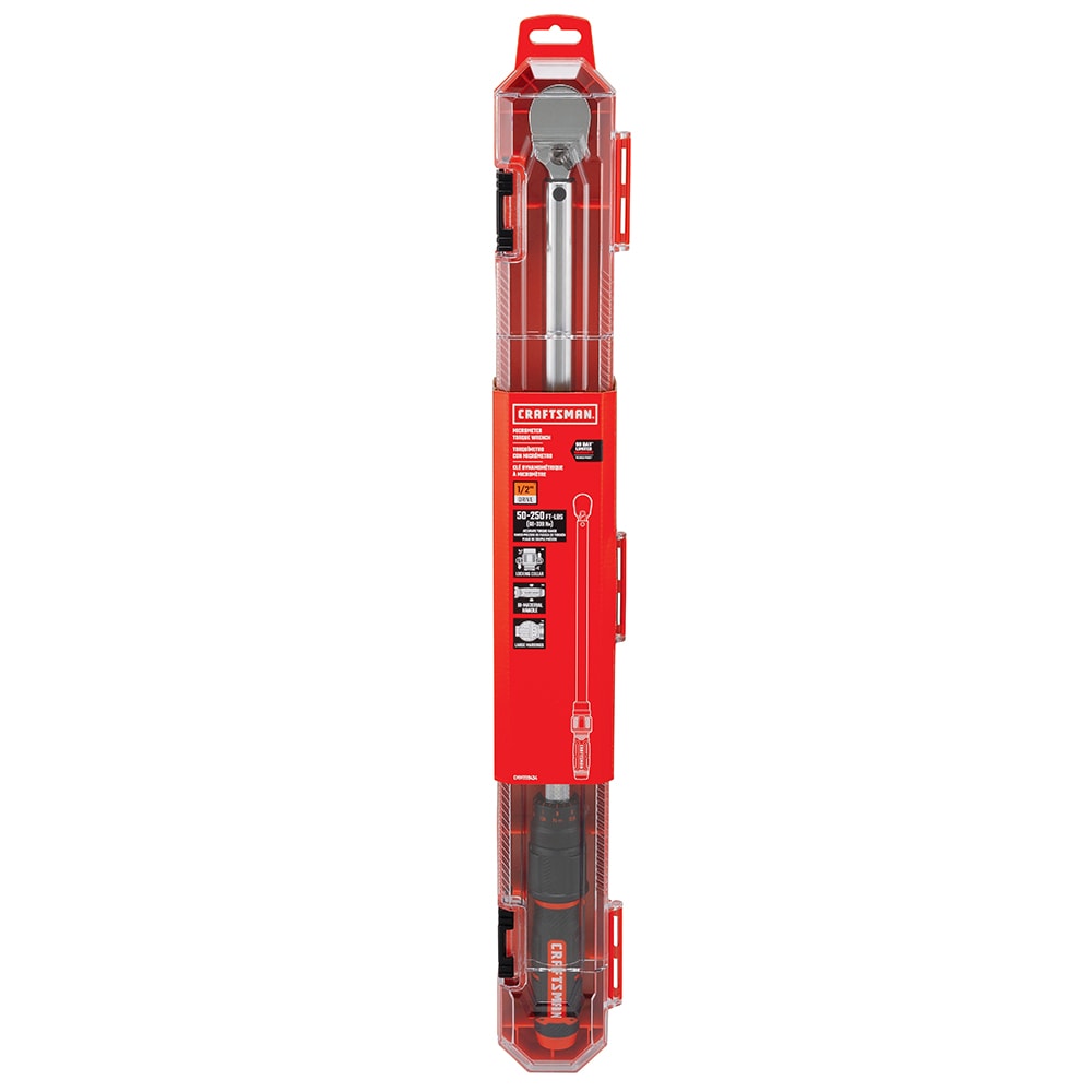 Llave de torque CRAFTSMAN de 1/2 pulgadas con trinquete (50 lb-pie a 250 lb-pie) CMMT99434