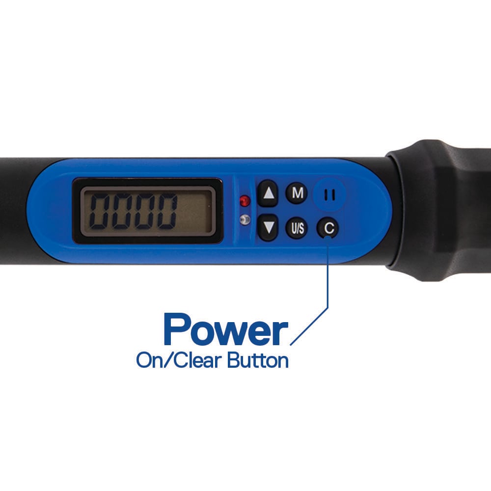 Llave de torsión digital de 3/8 pulgadas Kobalt (5 ft/lb a 100 ft/lb) con baterías incluidas 81731