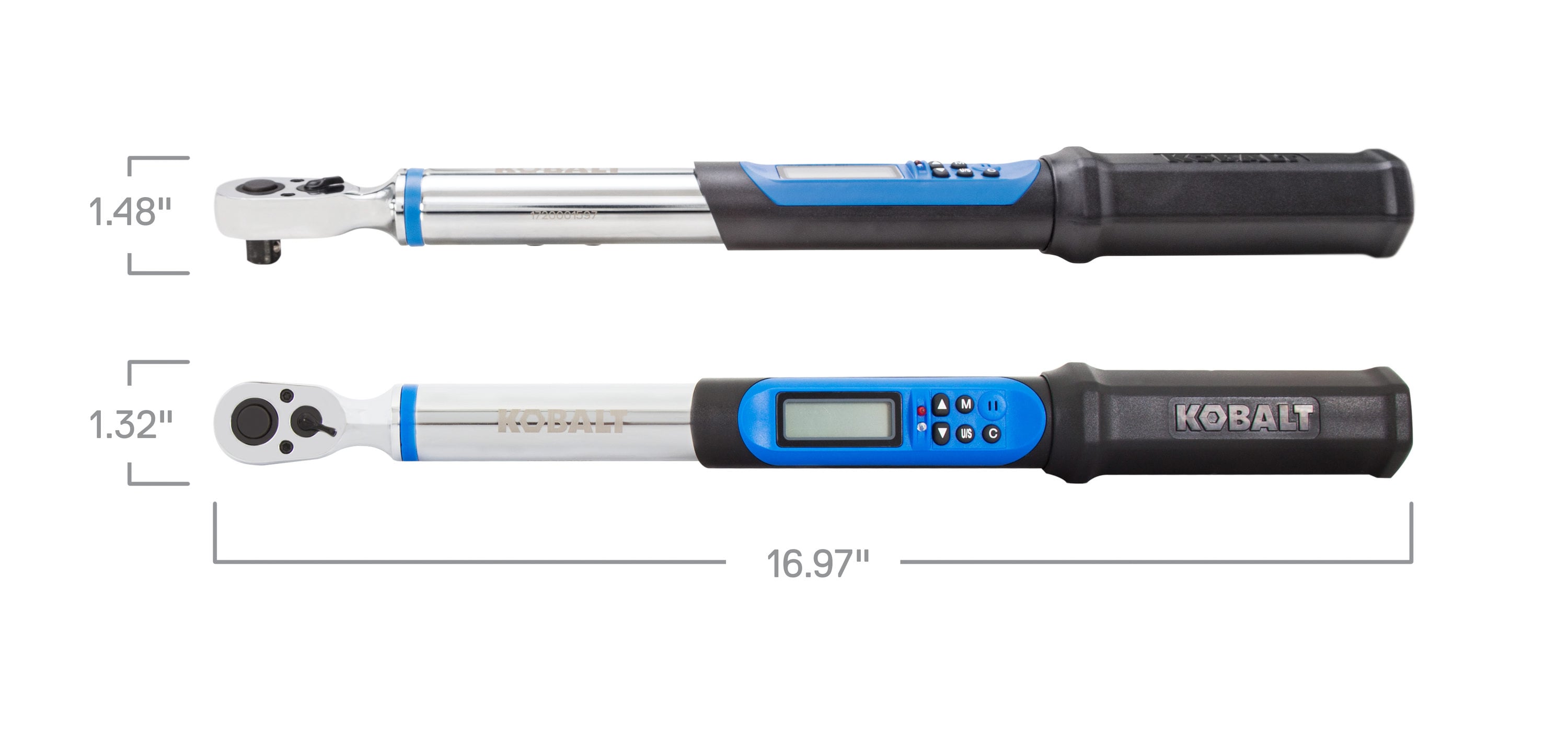 Llave de torsión digital de 3/8 pulgadas Kobalt (5 ft/lb a 100 ft/lb) con baterías incluidas 81731