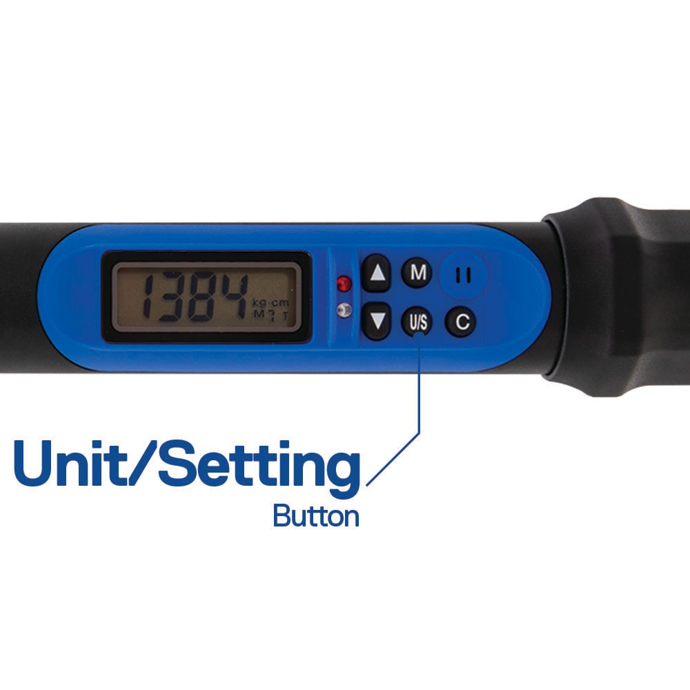 Llave de torsión digital de 3/8 pulgadas Kobalt (5 ft/lb a 100 ft/lb) con baterías incluidas 81731
