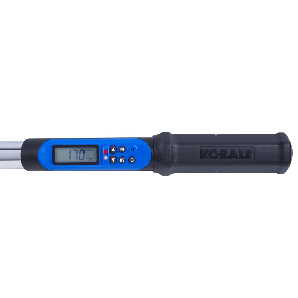 Llave de torsión digital de 3/8 pulgadas Kobalt (5 ft/lb a 100 ft/lb) con baterías incluidas 81731