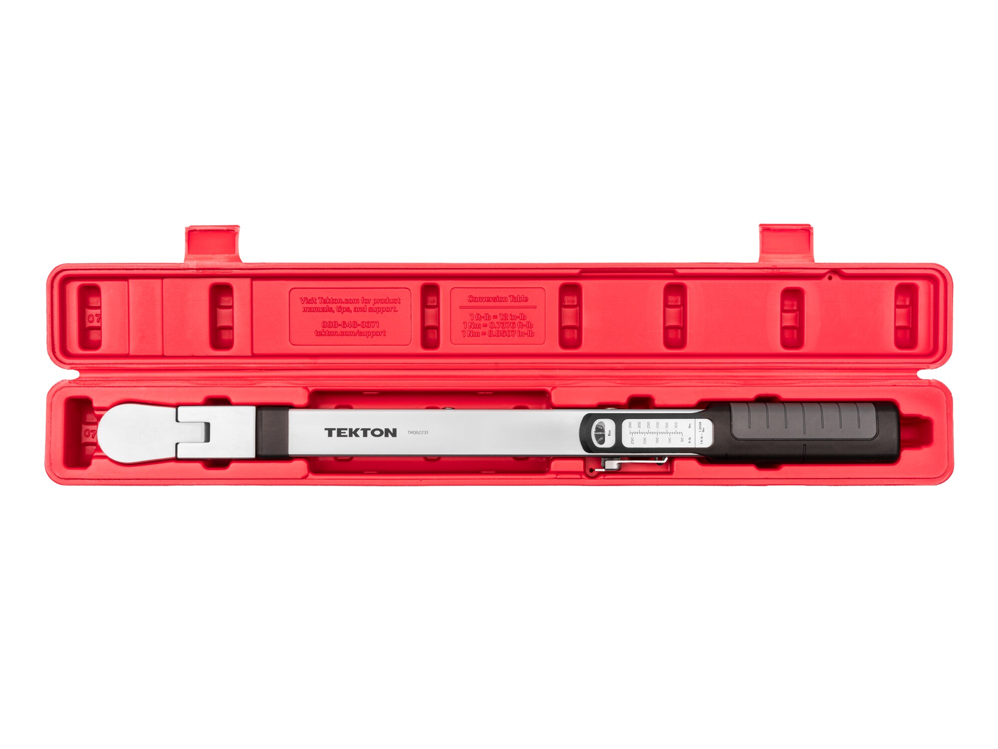 Llave dinamométrica de viga de 1/2 pulgadas TEKTON (51.63 pies-libra a 258.15 pies-libra) TRQ62231