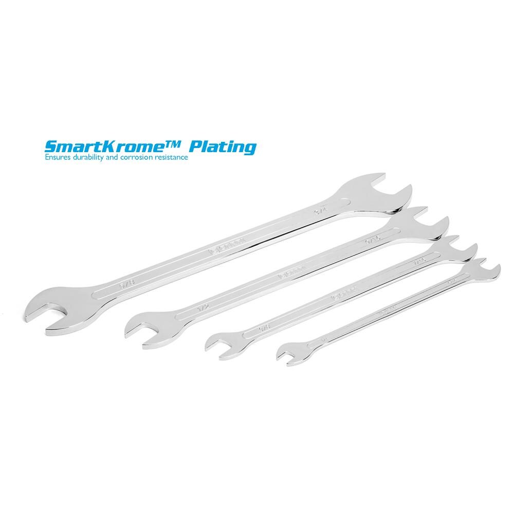 Juego de 4 llaves de extremo abierto estándar de 6 puntas (SAE) de Capri Tools (sin estuche) CP11850-4SRK