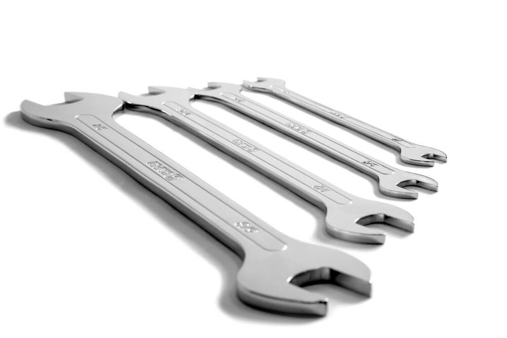 Juego de 4 llaves de extremo abierto estándar de 6 puntas (SAE) de Capri Tools (sin estuche) CP11850-4SRK