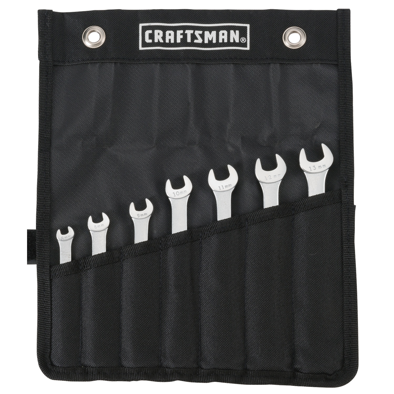 Juego de 7 piezas de llaves de combinación métrica de 12 puntos CRAFTSMAN incluye estuche suave CMMT21086