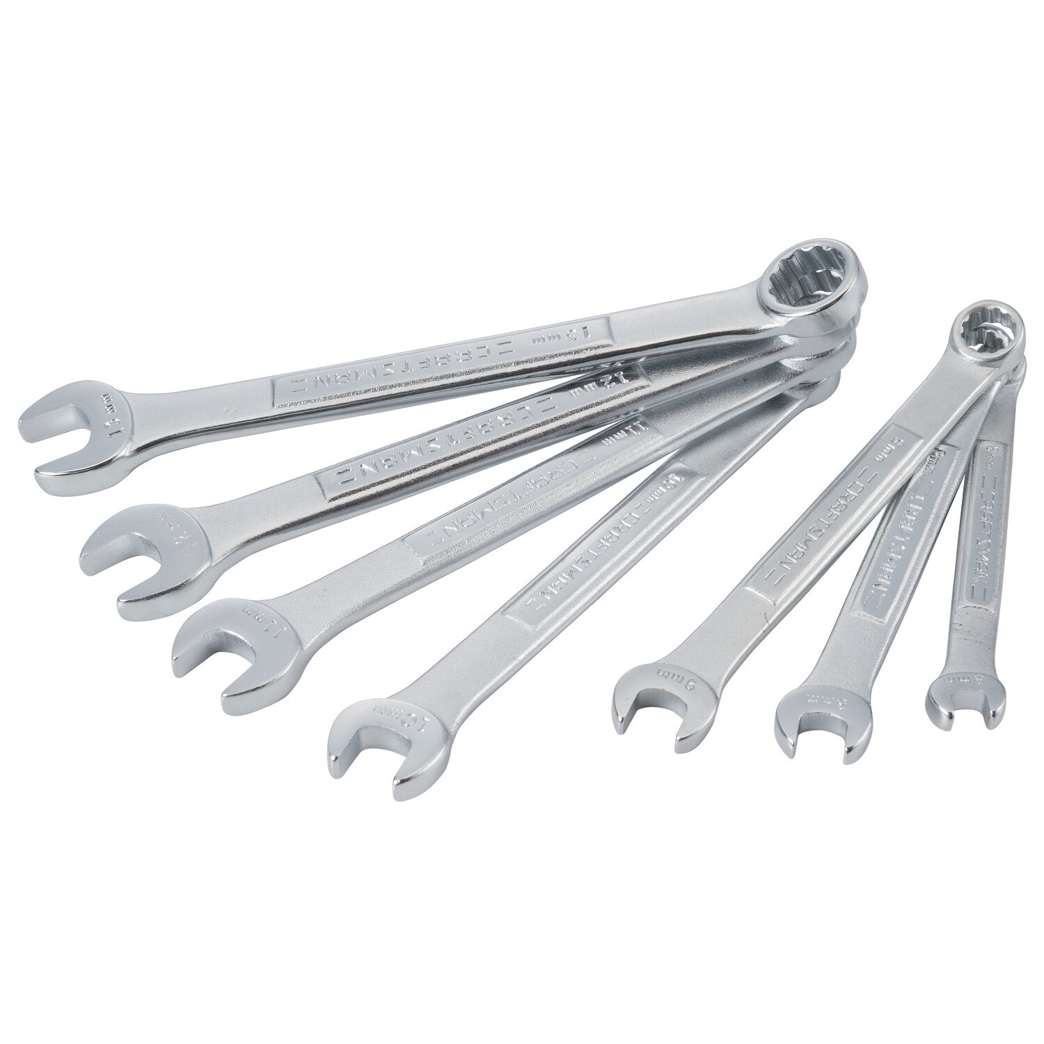Juego de 7 piezas de llaves de combinación métrica de 12 puntos CRAFTSMAN incluye estuche suave CMMT21086
