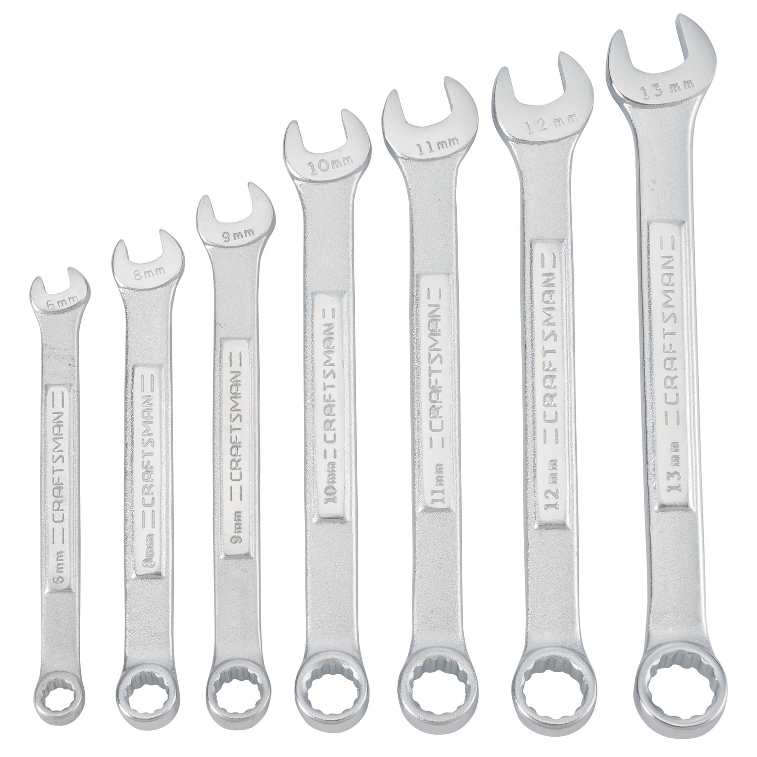 Juego de 7 piezas de llaves de combinación métrica de 12 puntos CRAFTSMAN incluye estuche suave CMMT21086