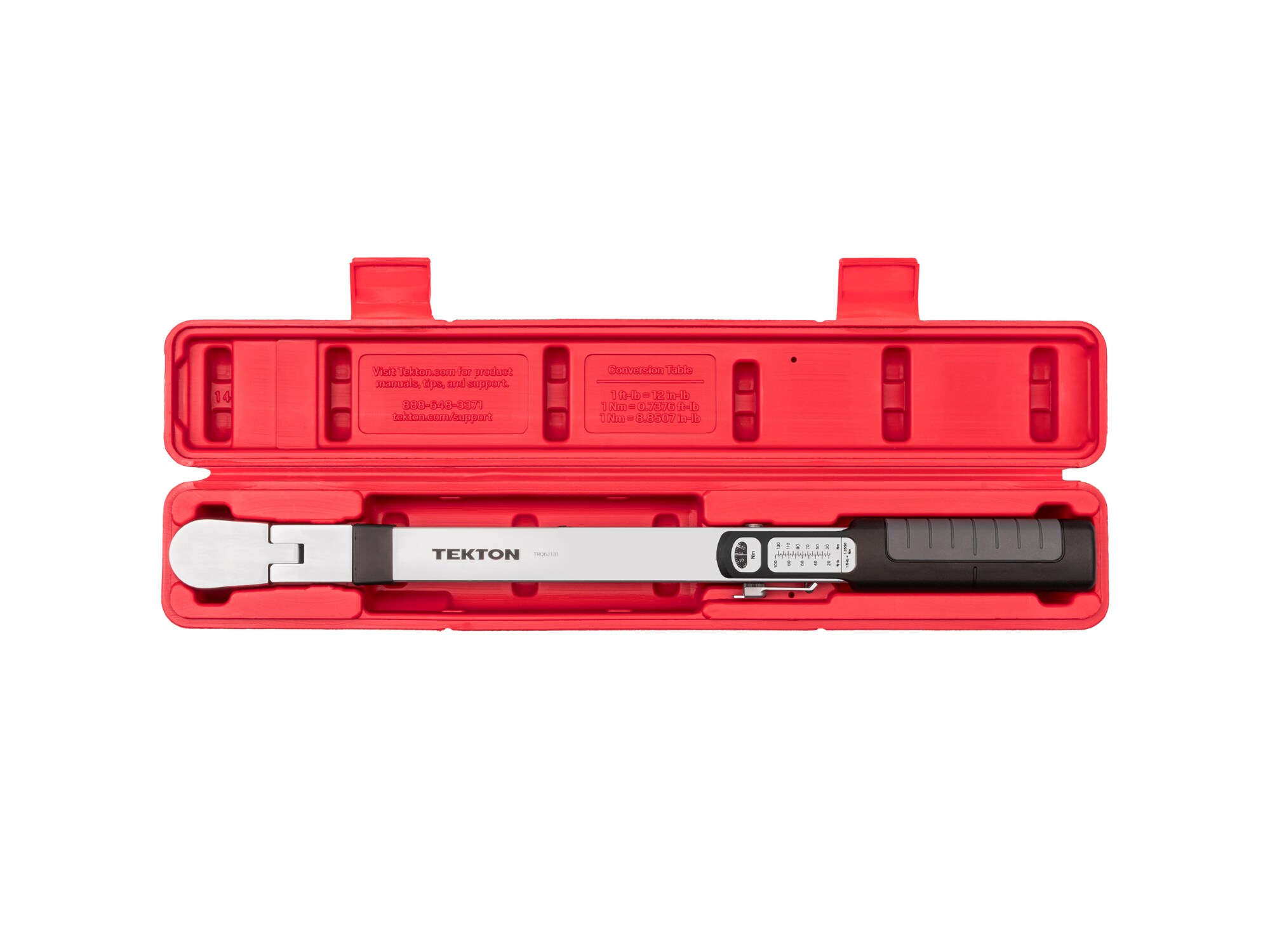 Llave dinamométrica de viga de 3/8 pulgadas TEKTON (19.18 lb-pie a 95.88 lb-pie) TRQ62131
