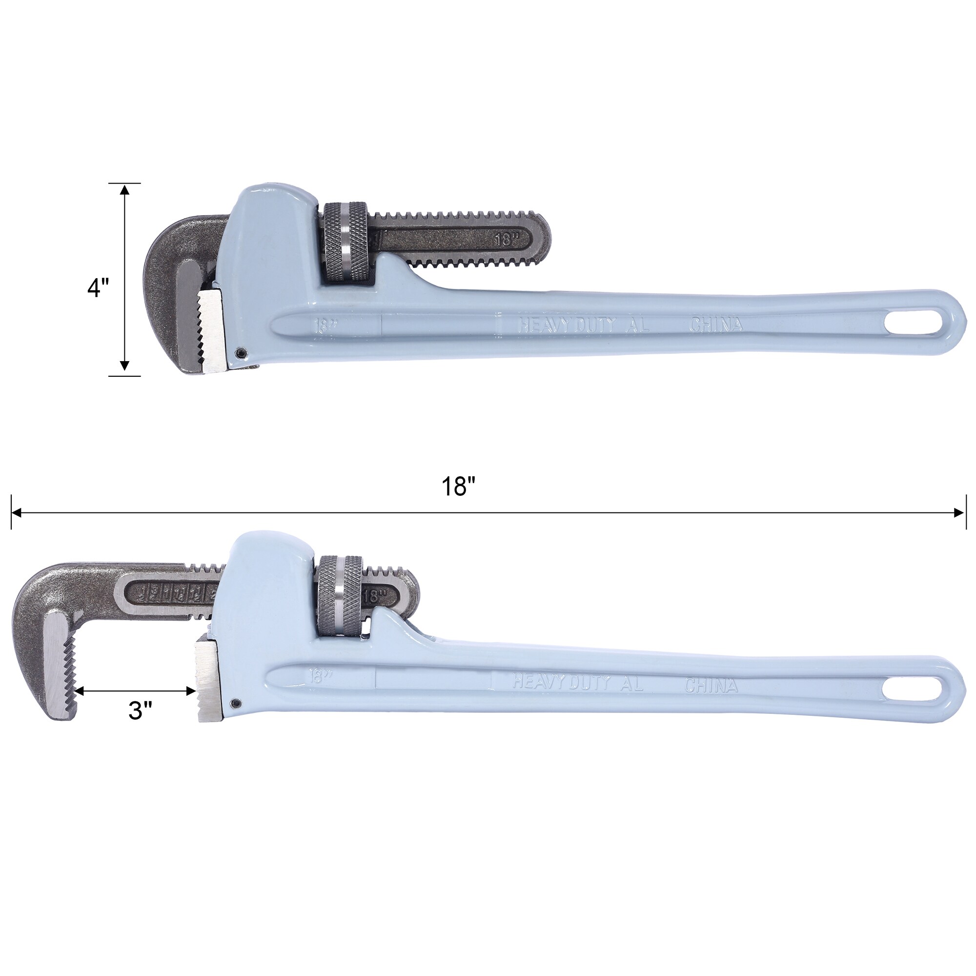 Juego de 3 Llaves de tubo de aluminio de 14 pulgadas LETILY 012U32LB