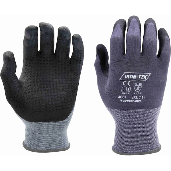 Guante de trabajo de seguridad resistente a las lágrimas Ironwear | Revestimiento transpirable | Destreza alta PR - 4861-2XL