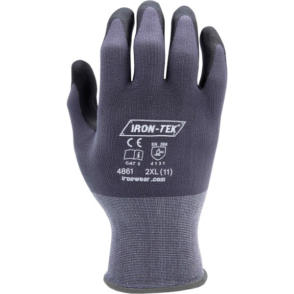 Guante de trabajo de seguridad resistente a las lágrimas Ironwear | Revestimiento transpirable | Destreza alta PR - 4861-2XL