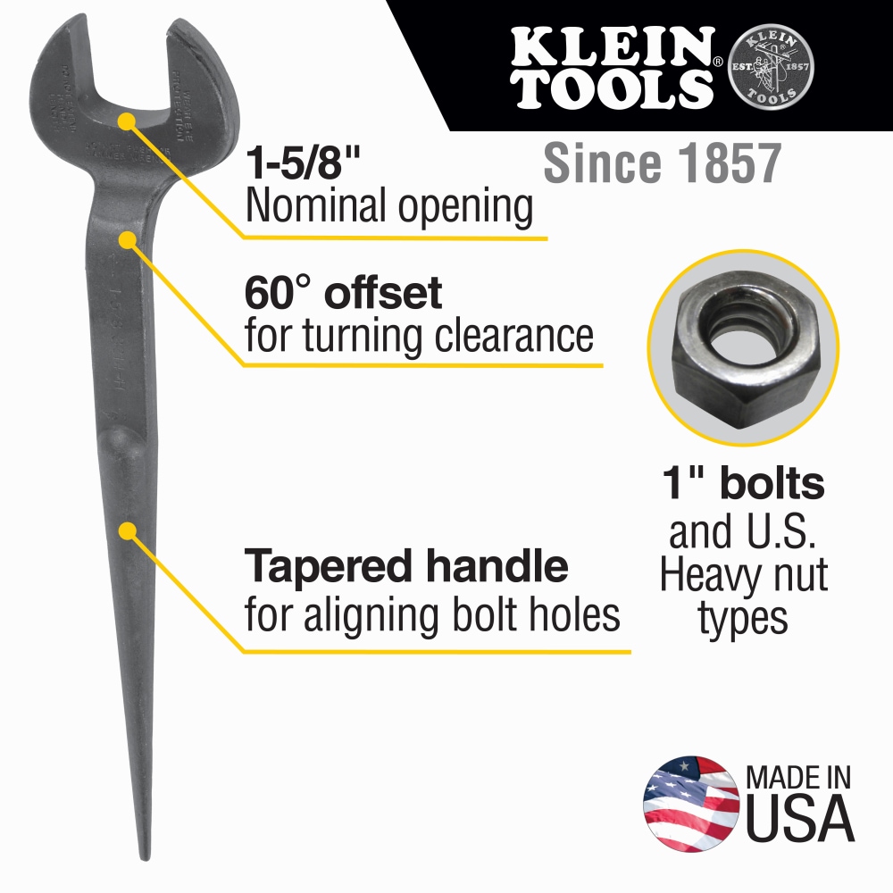Llave stilson Klein Tools, Abertura nominal de 1-5/8 pulgadas para tuerca pesada 3214