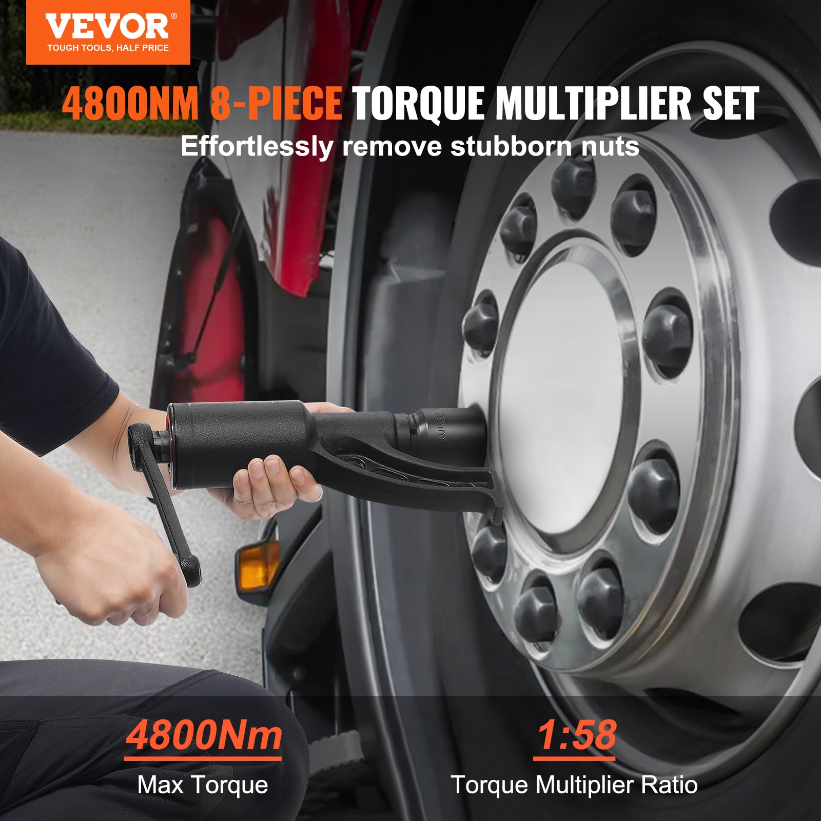 Llave de torsión multiplicadora de 1 pulgada VEVOR (3540 pies/lb)