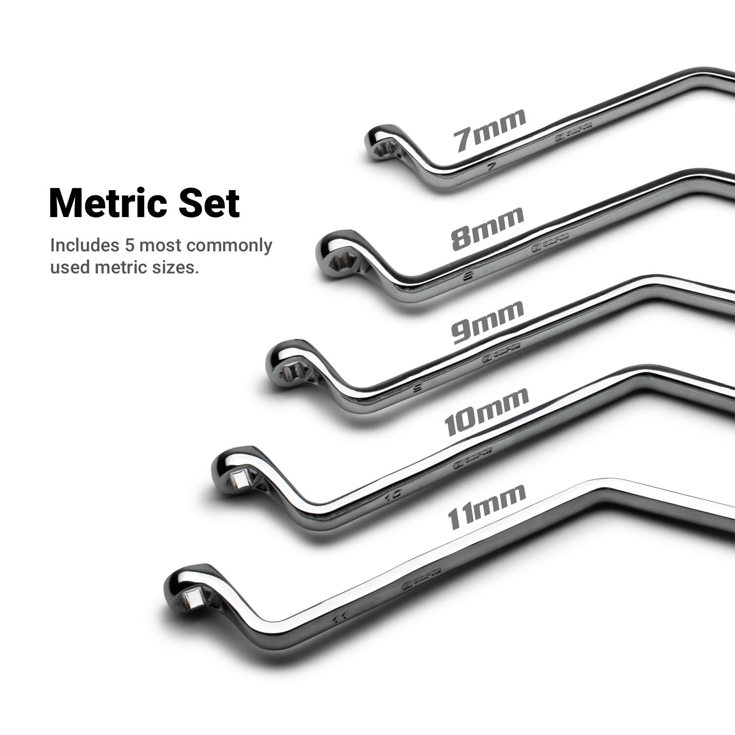 Juego de 5 llaves de caja métricas de 6 puntas Capri Tools (sin estuche) CP11840-5MRK