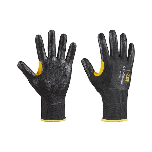 Guante de nitrilo Honeywell 582-22-7913B-9L 13 Gauge A2-B CoreShield; Negro; Grande - Tamaño 9 - 582-22-7913B / 9L