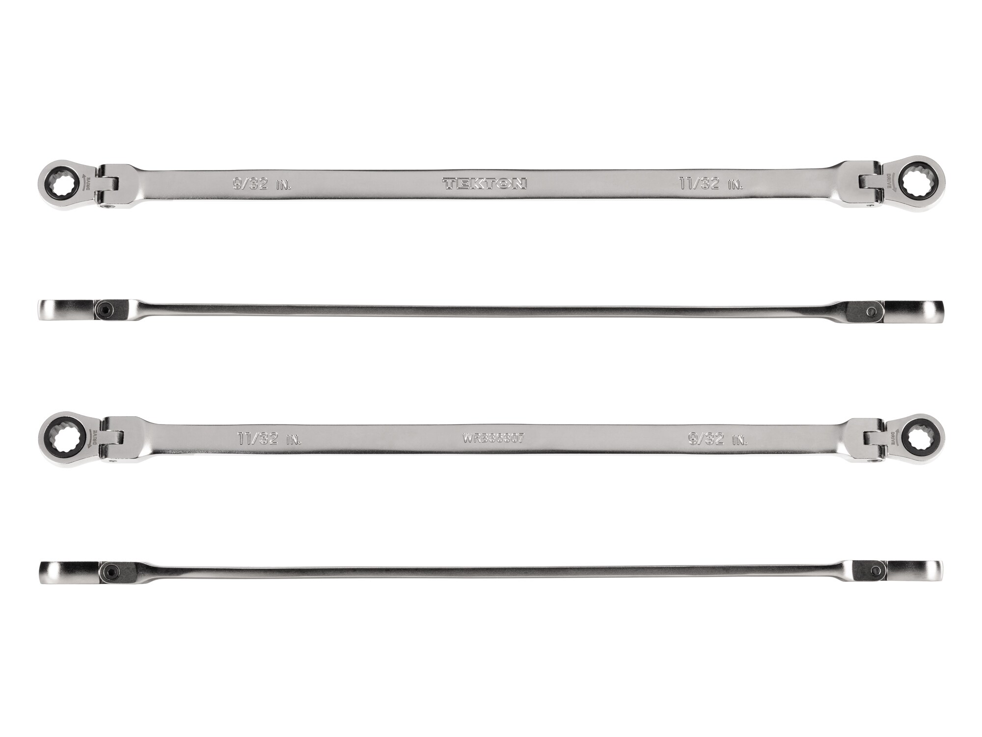 Llave de trinquete flexible estándar (SAE) TEKTON 9/32 pulgadas x 11/32 pulgadas WRB36307